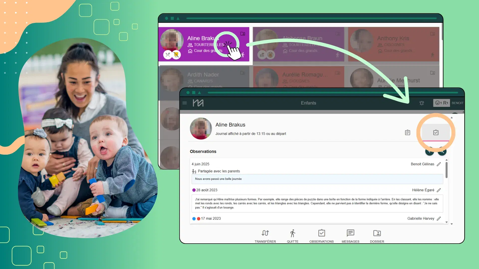 Observations libres : une fonctionnalité Mangrove qui met l'enfant au centre